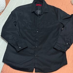 Alfani Black Slim Fit Quilted Shirt/Jacket Size L